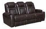 SENATOR Dark Brown Powered Reclining Sofa & Loveseat
