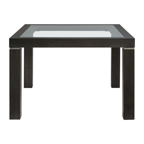Elodie - Counter Table With Glass - Charcoal