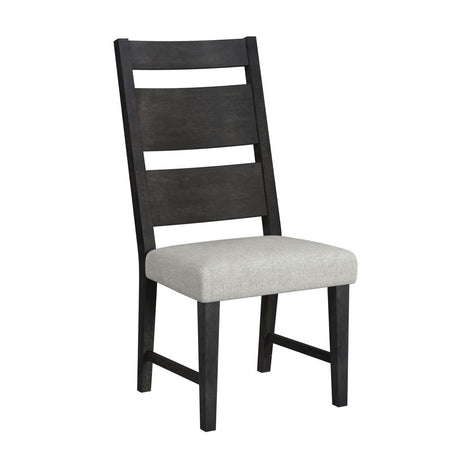Jemma - Wood Back Dining Side Chair (Set of 2) - Dark Espresso / Beige Linen
