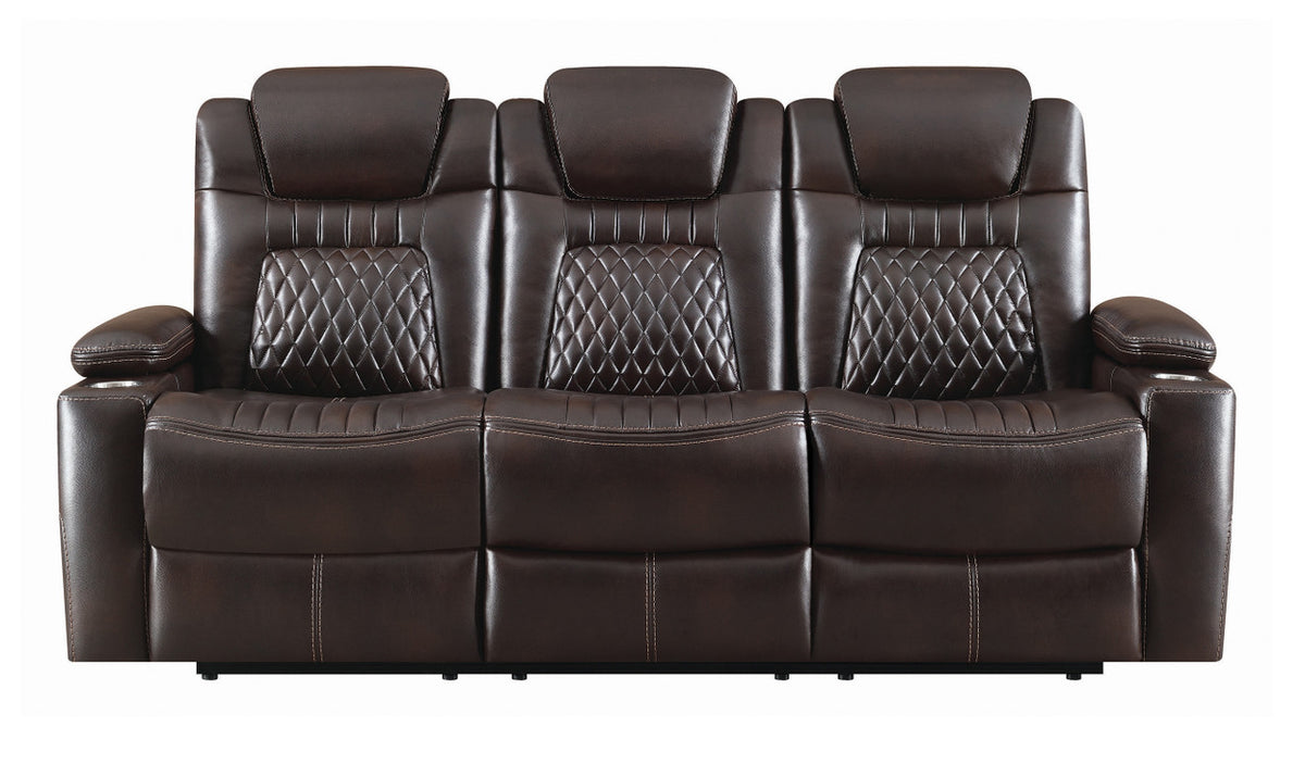 SENATOR Dark Brown Powered Reclining Sofa & Loveseat