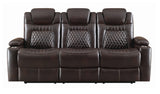 SENATOR Dark Brown Powered Reclining Sofa & Loveseat
