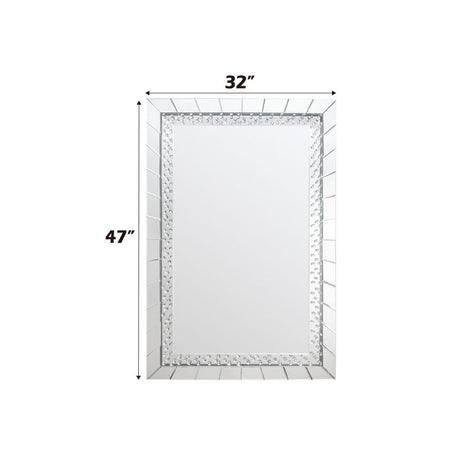 Nysa - 47" Accent Mirror - Mirrored & Faux Crystals