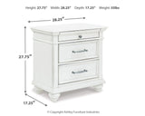 Kanwyn - Three Drawer Night Stand - Whitewash