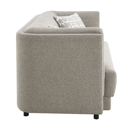 Glenda - Sofa With 3 Pillows - Gray Chenille