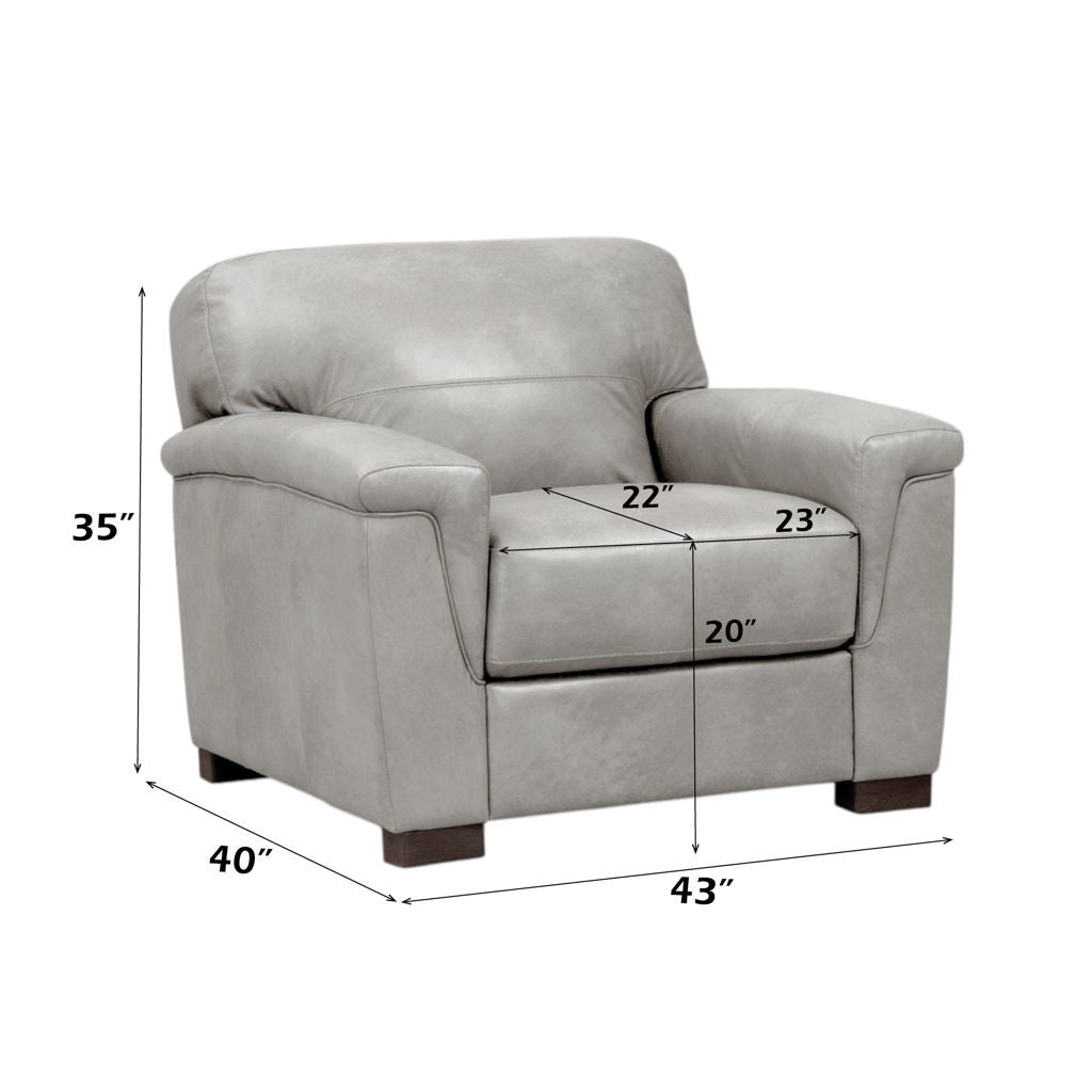 Cornelia - Chair - Pearl Gray Leather