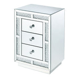 Mallika - Accent Table - Mirrored & Faux Crystals