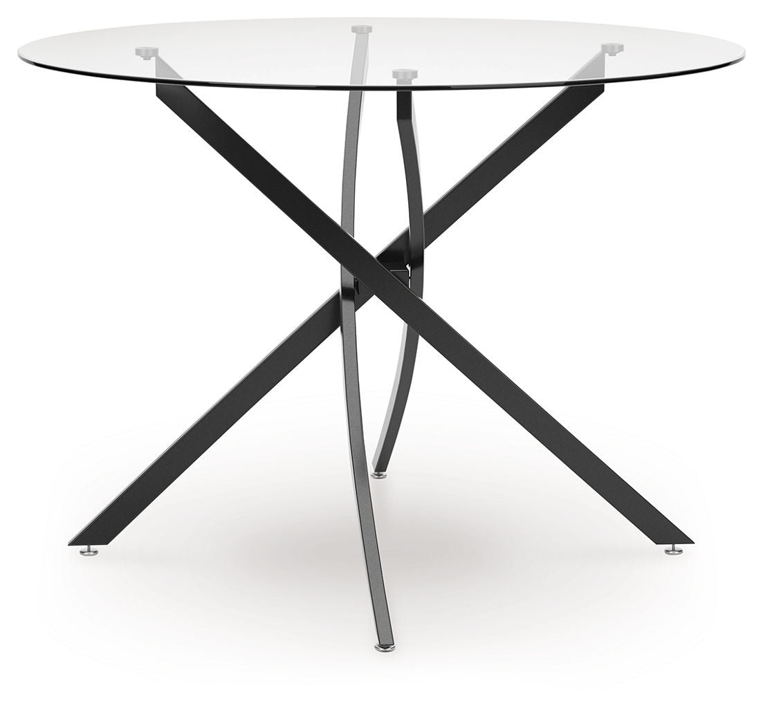 Pharwynn - 5 Pc. - Dining Room Table, 4 Side Chair - Black