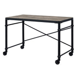 Oklarth - Writing Desk - Rustic Oak & Black