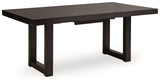 Neymorton - 7 Pc. - Rectangular Extension Table, 6 Side Chairs - Dark Grayish Brown