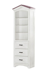 Tree House - Bookcase Cabinet - Pink & White