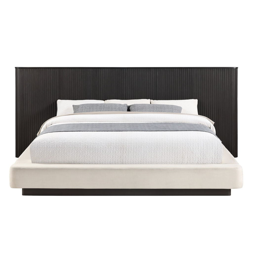 Clayten - Queen Bed - Beige / Espresso