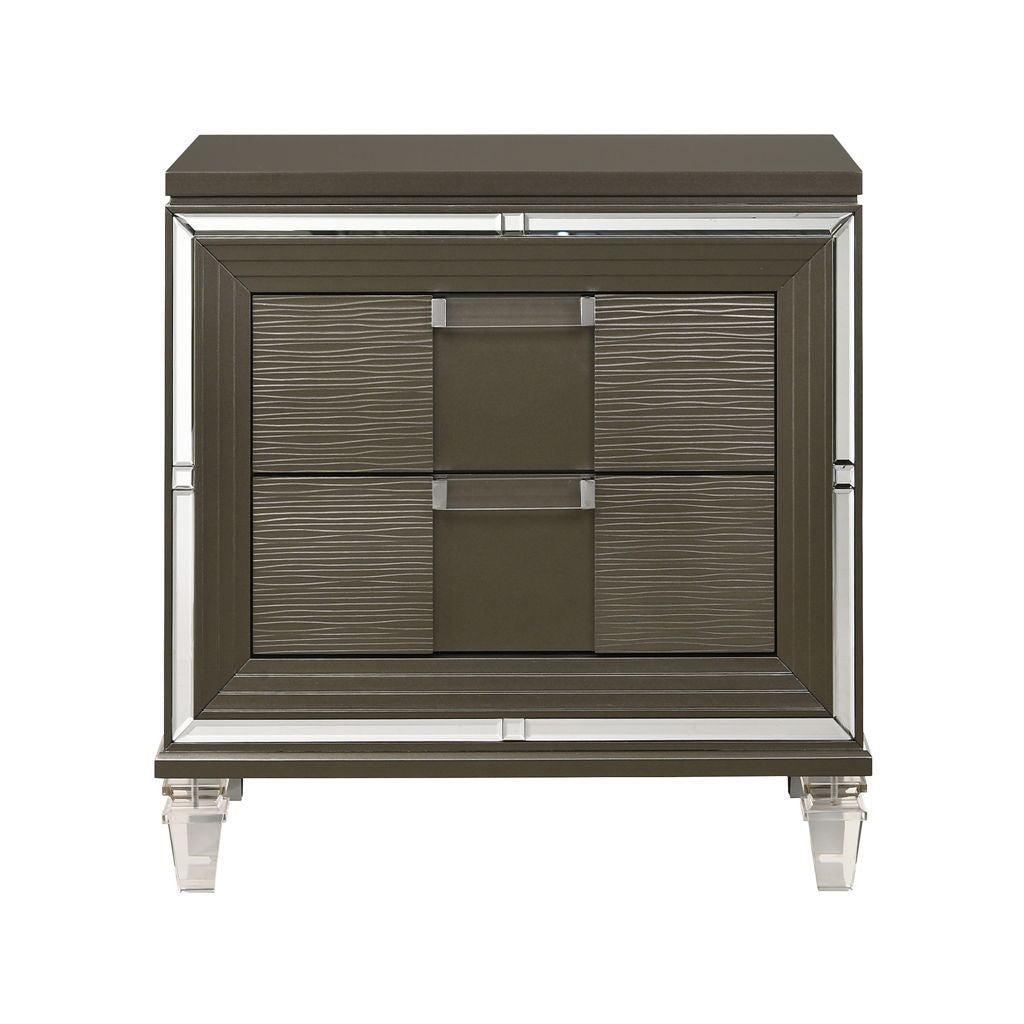 Twenty Nine - 2-Drawer Nightstand With USB - Dark Brown