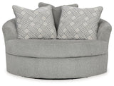 Casselbury - Oversized Swivel Accent Chair - Cement