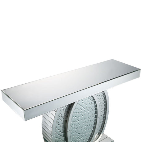 Nysa - 47"L Console Table - Mirrored & Faux Crystals