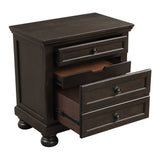 Begonia - Nightstand With Hidden Drawer - Grayish Brown