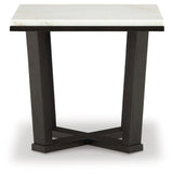 Fostead - Square End Table - White / Espresso