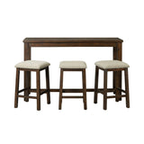 Jax - Bar Table Single Pack (Table And Three Stools) - Dark Walnut