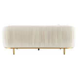 Martina - Sofa With 2 Pillows - Ivory Velvet