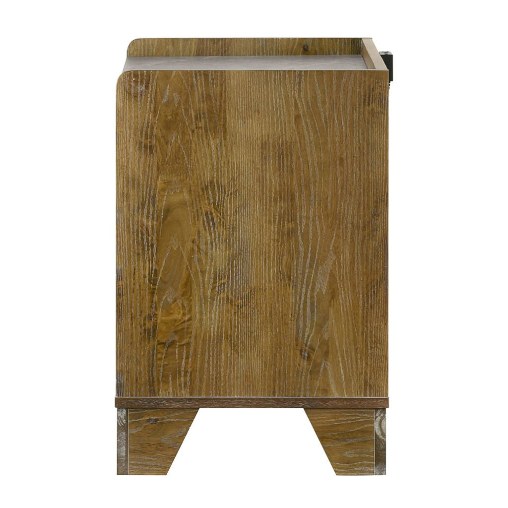 Garcia - Nightstand With LED - Light Brown