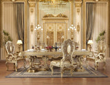 Seville - Arm Chair (Set of 2) - Synthetic Leather & Gold
