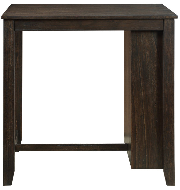 AMPARO Brown Cherry 3 Piece Counter Height Set With USB Ports