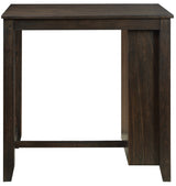 AMPARO Brown Cherry 3 Piece Counter Height Set With USB Ports