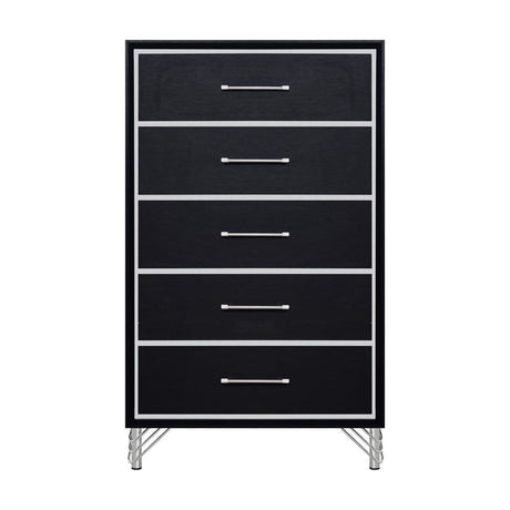 Ava - 5 Drawer Chest - Ebony