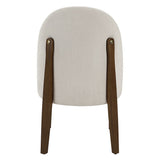 Gamarya - Side Chair (Set of 2) - White Fabric & Oak