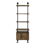 Ensata II - TV Stand Side Pier - Rustic Oak & Black