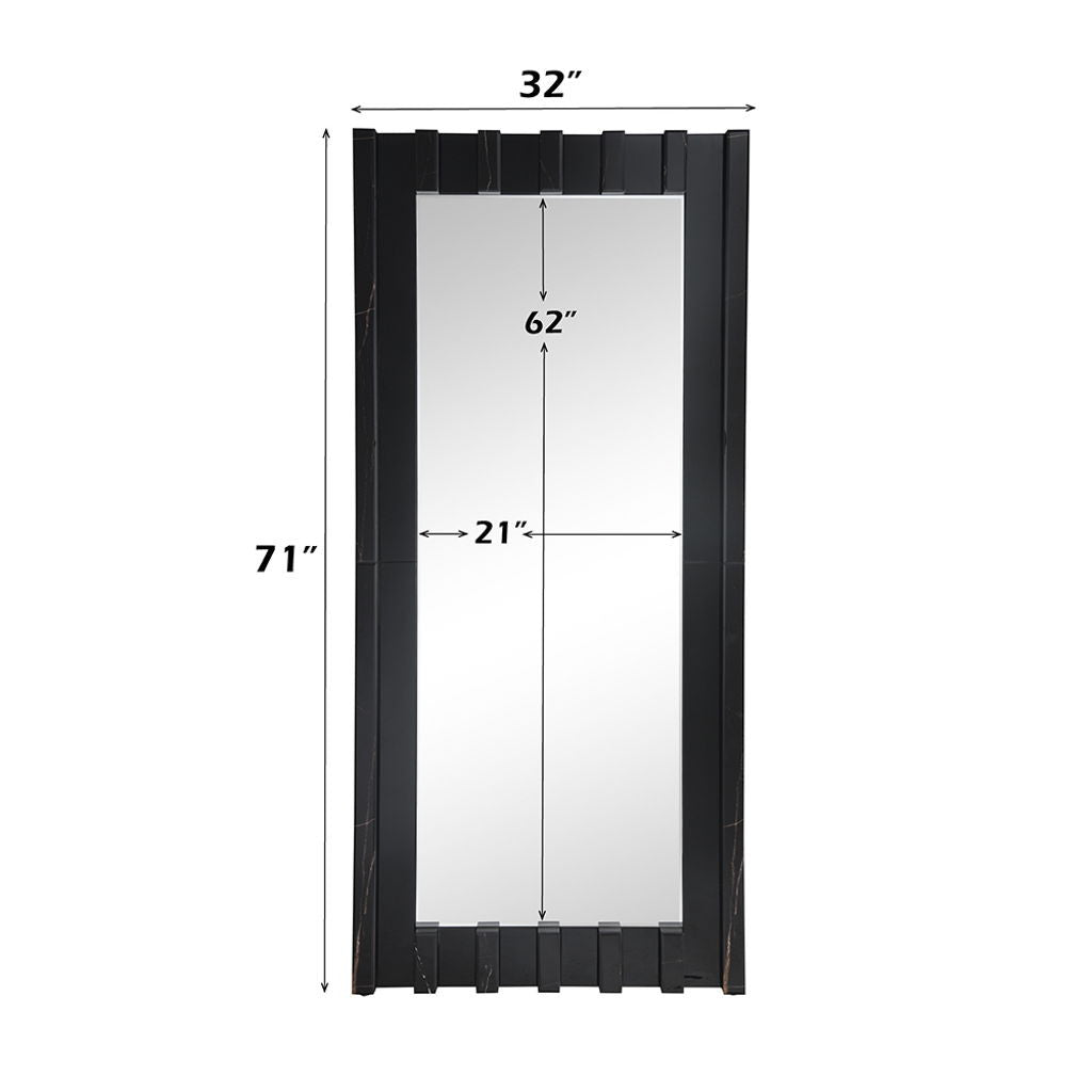 Dara - Floor Mirror - Black