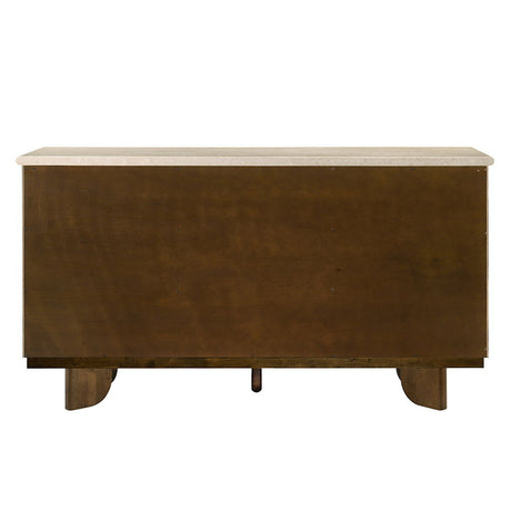 Kasha - Server With Marble Top Top - Vintage Oak