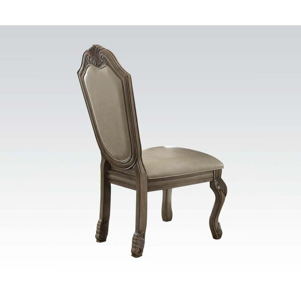 Chateau De Ville - Side Chair (Set of 2) - Synthetic Leather & Antique White