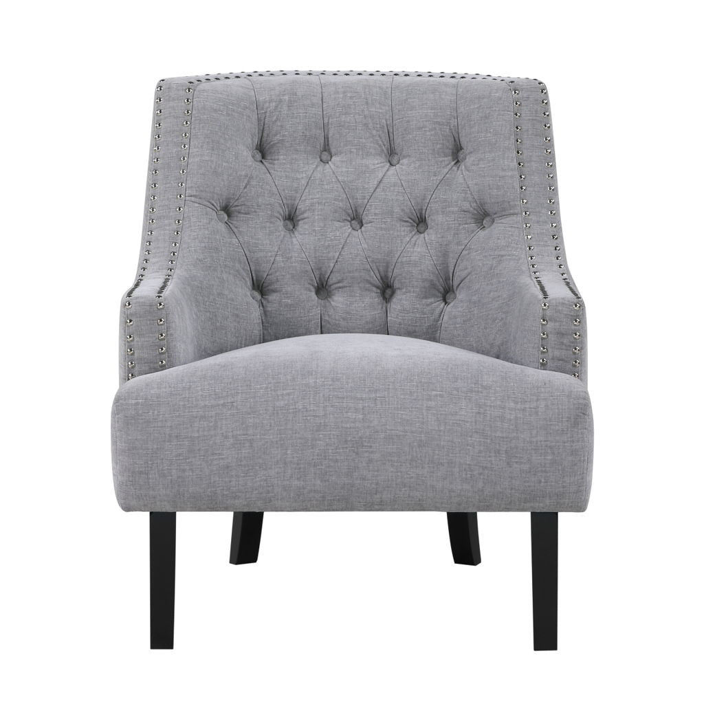 Charisma - Chenille Accent Chair - Gray