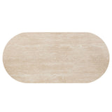Leonardo - Dining Table - Travertine Top & Dark Oak