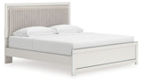 Zuraleus - Upholstered Panel Platform Bed With Roll Slats