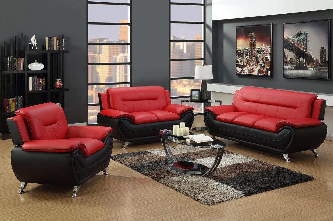 BREITON Red Livingroom Set