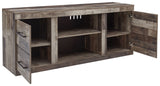 Derekson - LG TV Stand w/Fireplace Option - Multi Gray