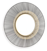 Dallmen - Accent Mirror - Black / Gold Finish