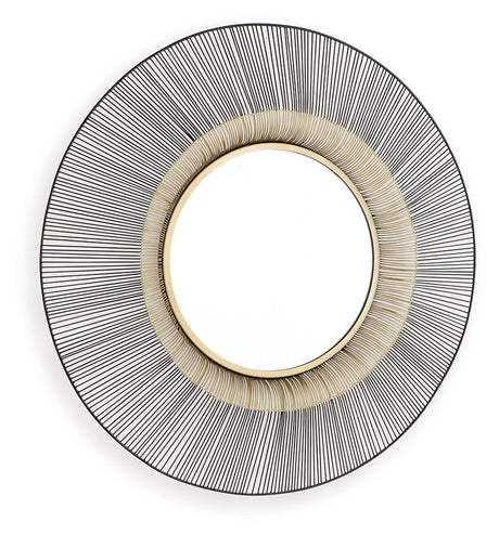 Dallmen - Accent Mirror - Black / Gold Finish