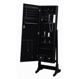 HENDRIX Black Floor Mirror with Jewelry Storage