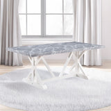Hollyn - Dining Table With Engineered Stone Top - Engineered Stone & White