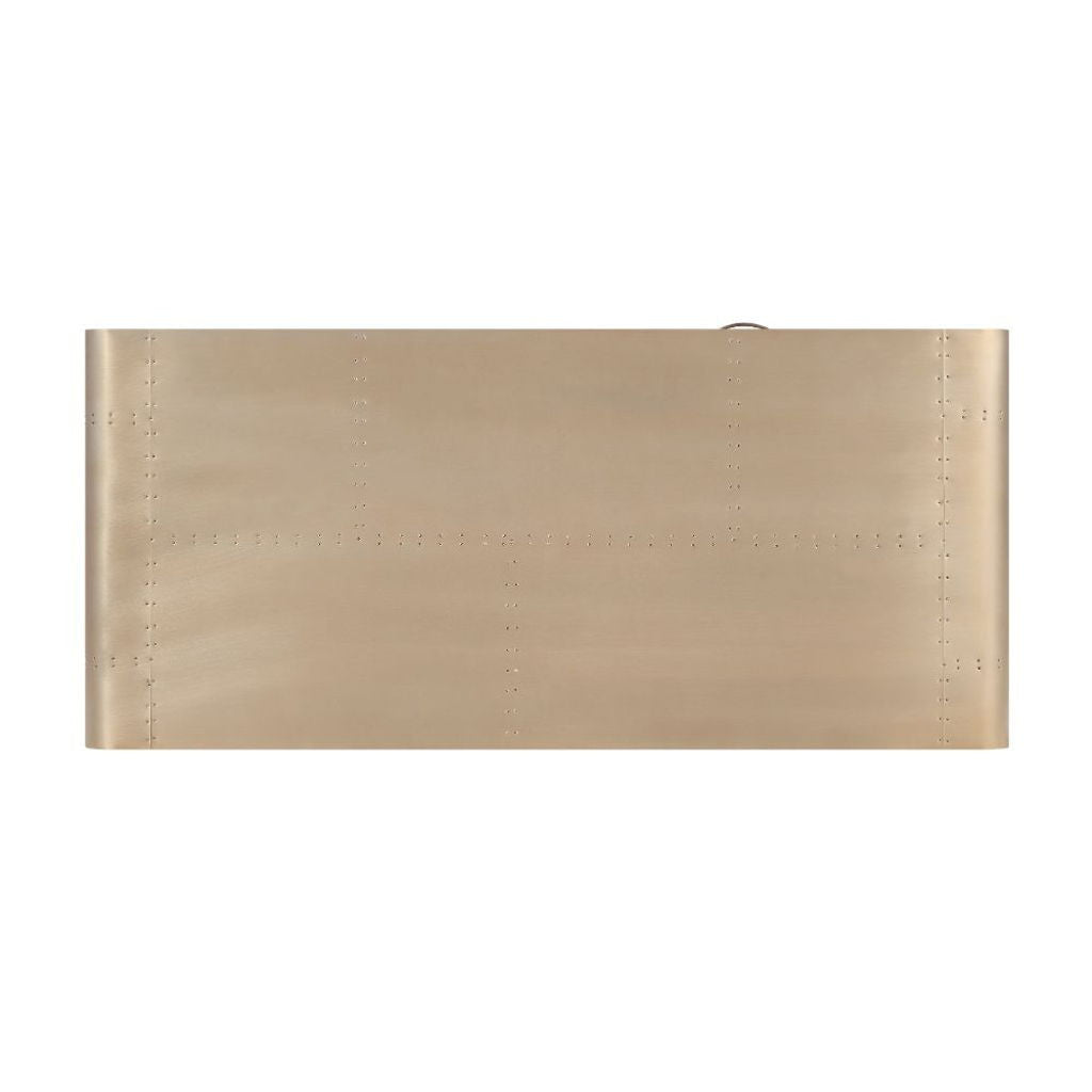 Danton - Executive Writing Desk - Gold Aluminum