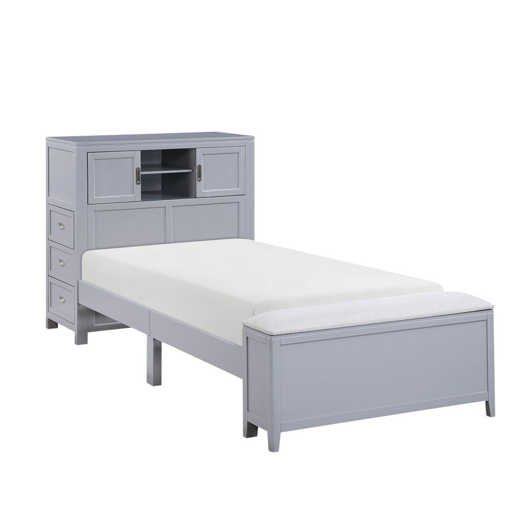 Sloane - Bookcase Bed With Hidden Desk, Stool And Storage Bench