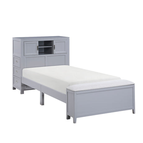 Sloane - Bookcase Bed With Hidden Desk, Stool And Storage Bench