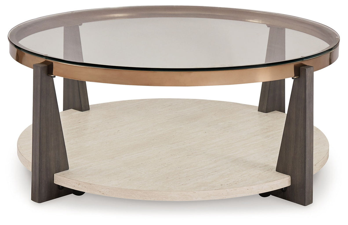 Frazwa - Round Cocktail Table - Multi