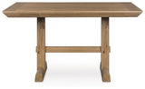 Ridgester - Rectangular Dining Room Counter Table - Light Brown