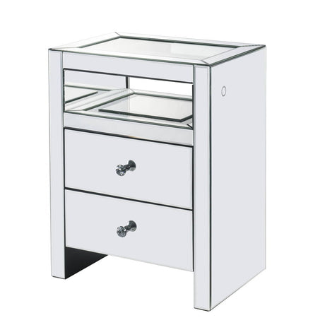 Dominic - Accent Table With LED - Mirrored