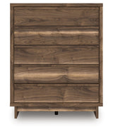 Chirason - Five Drawer Wide Chest - Brown