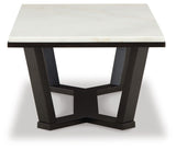 Fostead - Rectangular Cocktail Table - White / Espresso