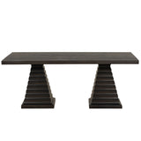 Plateau - 78" Rectangle Dining Table - Top & Base - Dark Brown